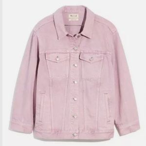 Madewell Oversized Trucker Denim Jacket, Provence Grape, Small